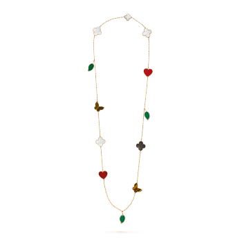 VCARD80100 - Lucky Alhambra long necklace, 12 motifs