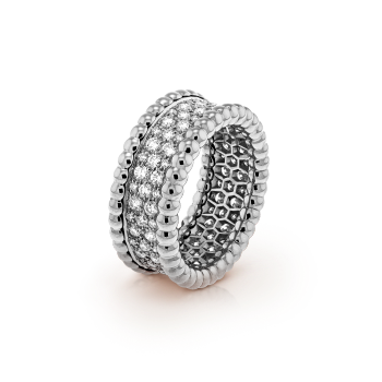 VCARPJMH00 - Perlée diamonds ring, 3 rows