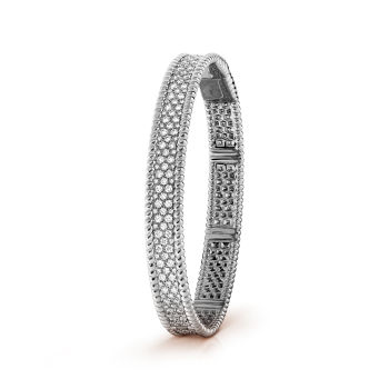 VCARN9Q100 - Perlée diamonds bracelet, 3 rows, medium model