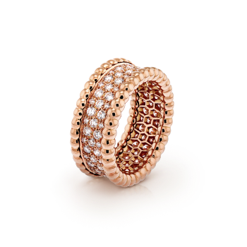 VCARN9WE00 - Perlée diamonds ring, 3 rows