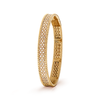 VCARO3YC00 - Perlée diamonds bracelet, 3 rows, medium model