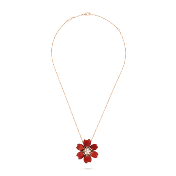 VCARO9B400 - Rose de Noël clip pendant, small model