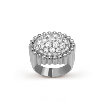 VCARP6AQ00 - Perlée diamonds pavé ring