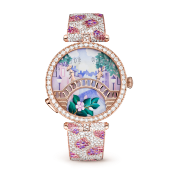 VCARO8U000 - Lady Arpels Pont des Amoureux Printemps watch