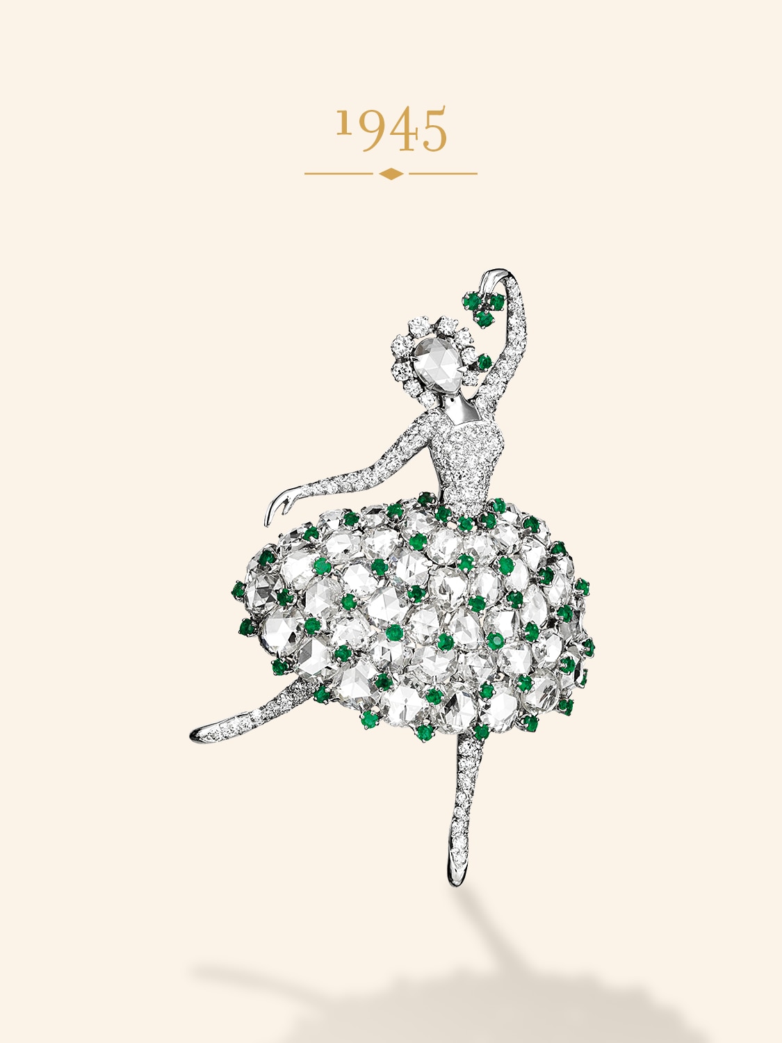 1945 Ballerina clip. Heritage collection, Van Cleef & Arpels.